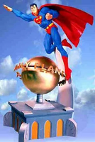 Superman Deluxe Statue with Motorized Rotating Daily Planet Base