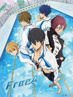 YA3D0003 Free! Iwatobi Swim Club 3D Lenticular Wall Art Poster