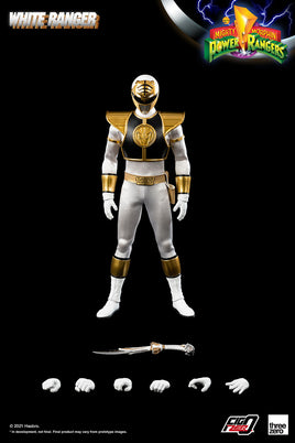Threezero Mighty Morphin Power Rangers White Ranger 1/6 Action Figure