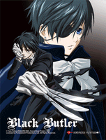 YA3D0028 Black Butler 3D Lenticular Wall Art Poster Framed