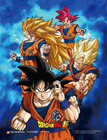 YA3D0042 Dragon Ball Super Goku 3D Lenticular Wall Art Poster Framed