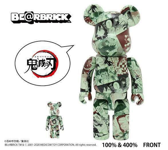 MEDICOM TOY - 新品 be@brick 鬼滅の刃 400% 100% Bearbrick Demon Slayer Collaboration Kimetsu no Yaiba 100